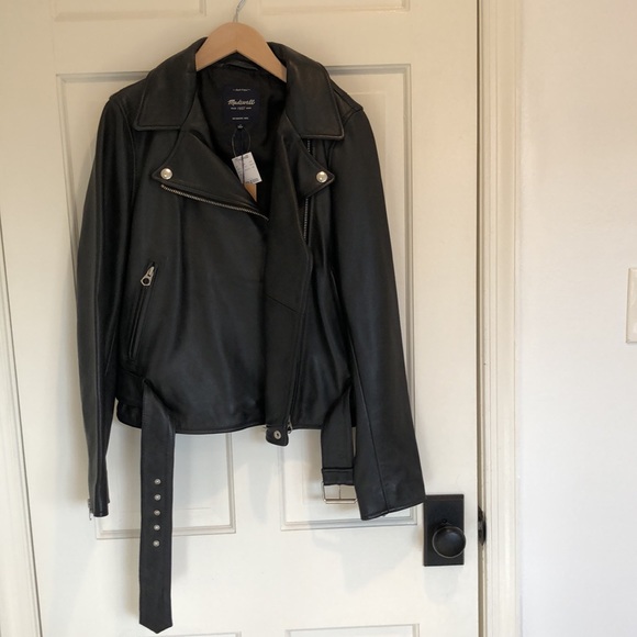 NWT Madewell Leather Motorcycle Jacket - Picture 5 of 11